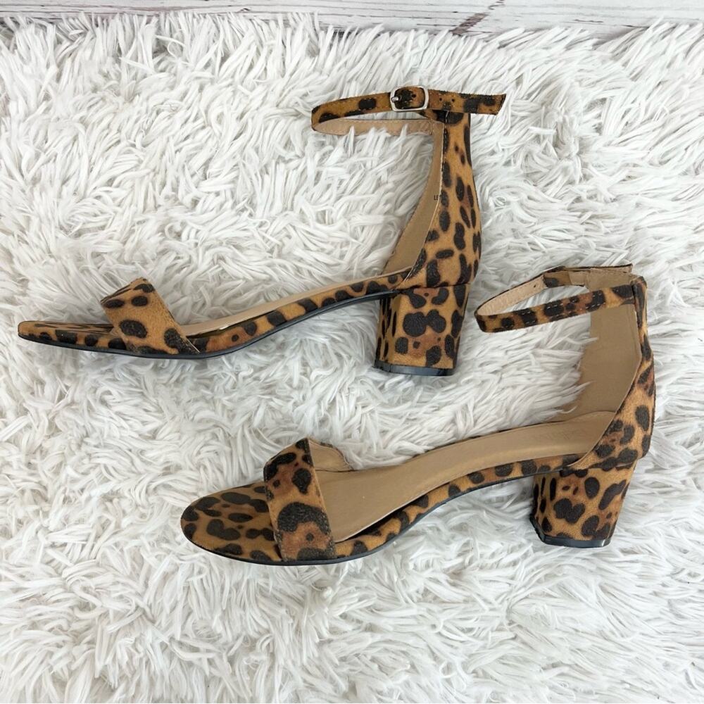 Bella Marie Jean-08 Leopard Print Heels Size 10 - Picture 10 of 12